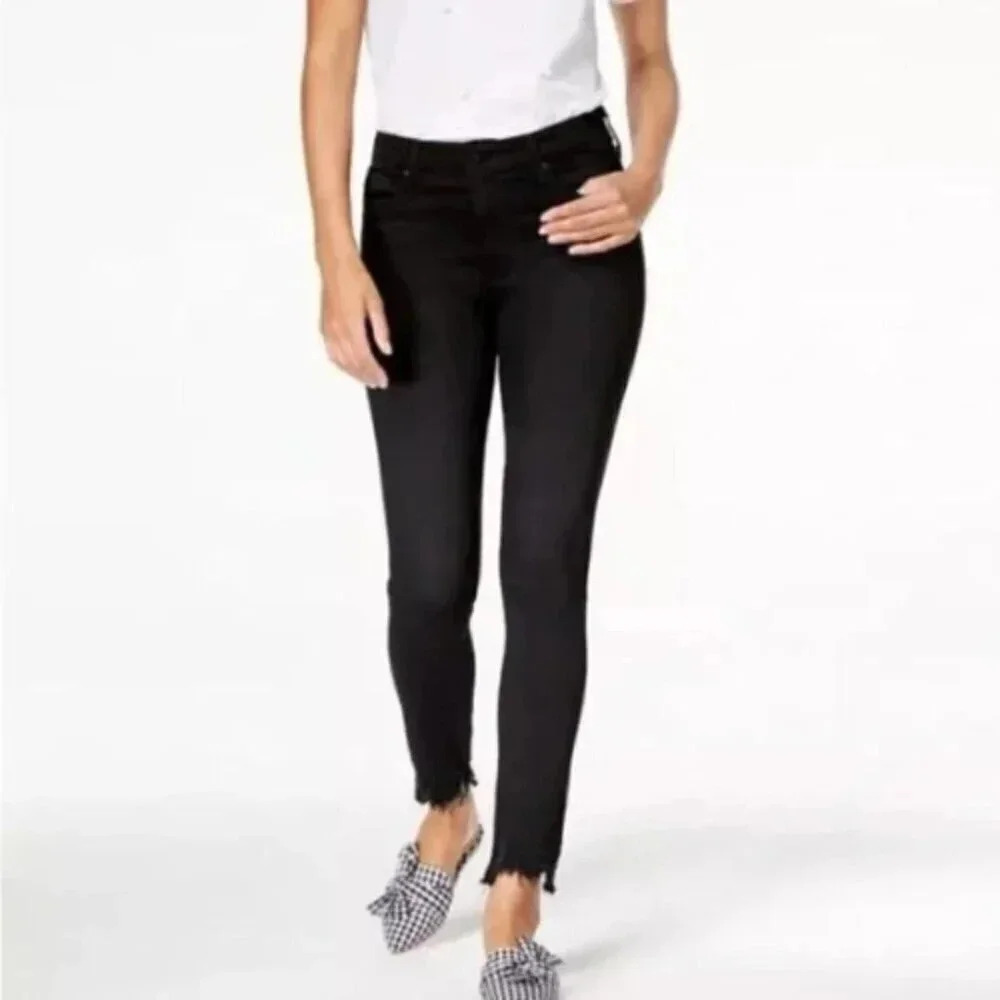 Ag ADRIANO GOLDSCHMIED Womens Size 24 The Farrah Skinny Ankle Chew Hem Jeans